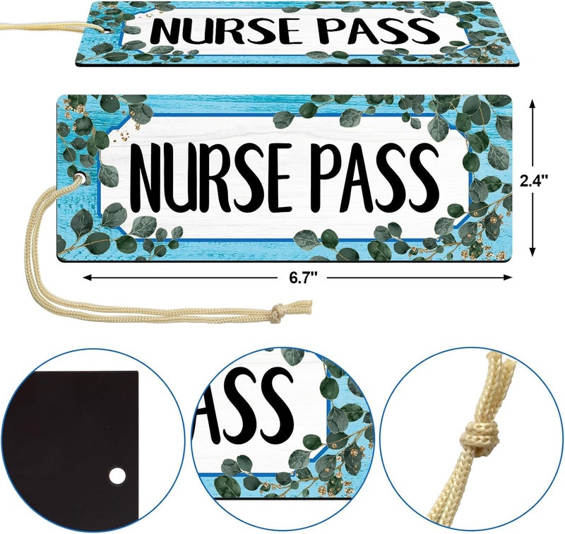 WorldBazaar Eucalyptus Magnetic Bathroom Passes for Classrooms 6PCS Classroom Hall Pass for Student Library Office Nurse Boy Girl Reusable Waterproof Classroom Elementary Middle School Supplies - Image 4